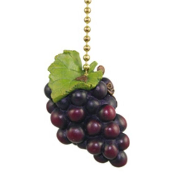 Mary B Decorative Art Other - Ceiling Fan Pull Tuscany Grapes Wine Lover Kitchen Fan Light Pull